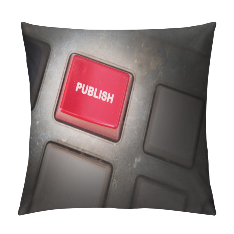 Personality  Red Button On A Dirty Old Panel Pillow Covers