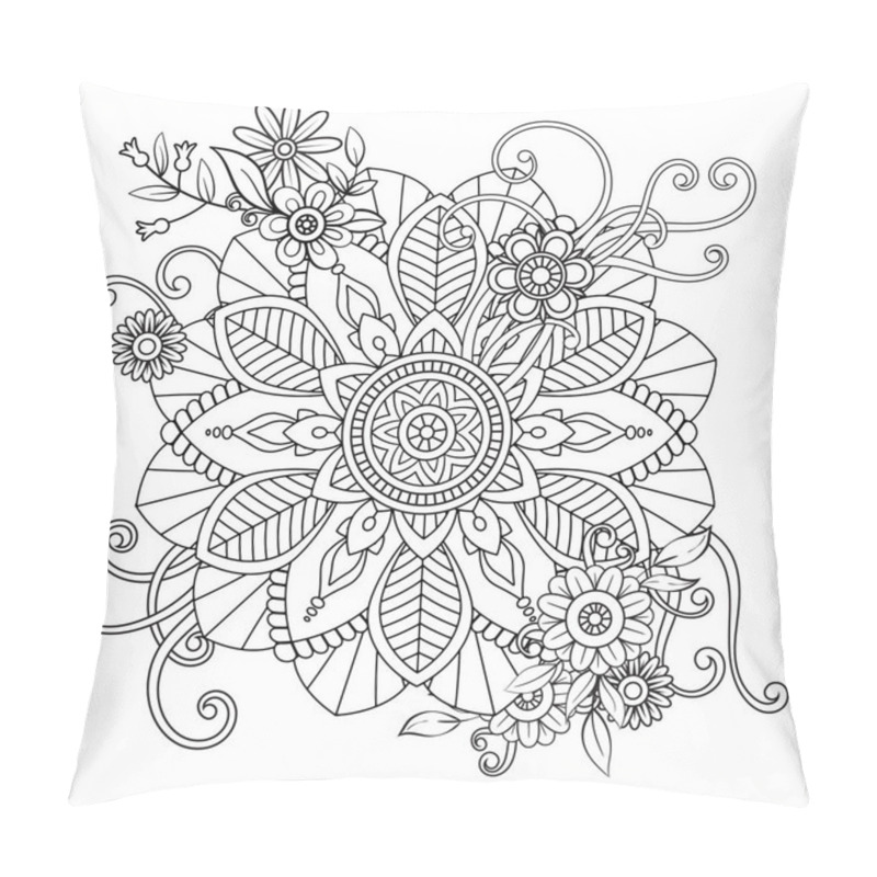 Personality  Floral Mandala Pattern Pillow Covers