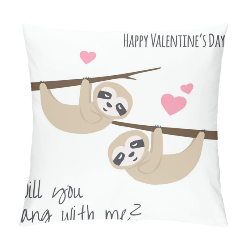 Personality  Happy Valentines Day Card, Illustration In Vector Format Pillow Covers