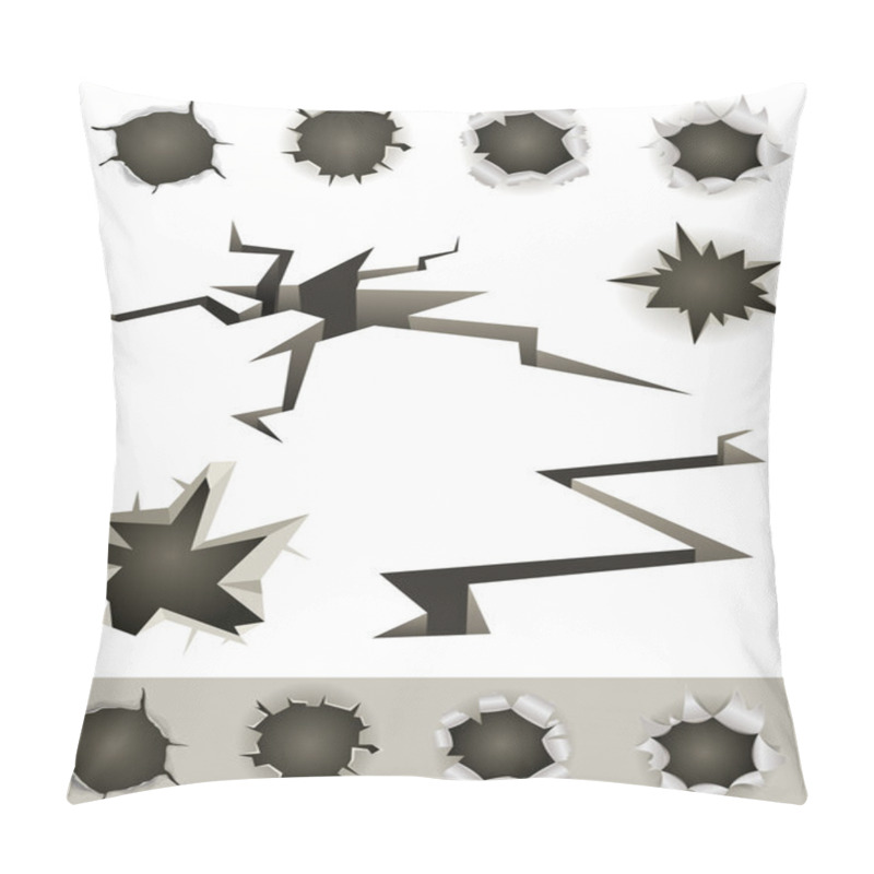 Personality  Bullet Holes, Cracks And Slashes Set Pillow Covers