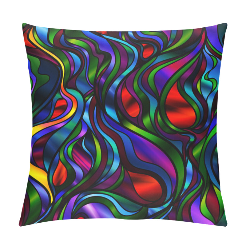 Personality  Psychedelic Abstract Stained Glass Pillow Covers