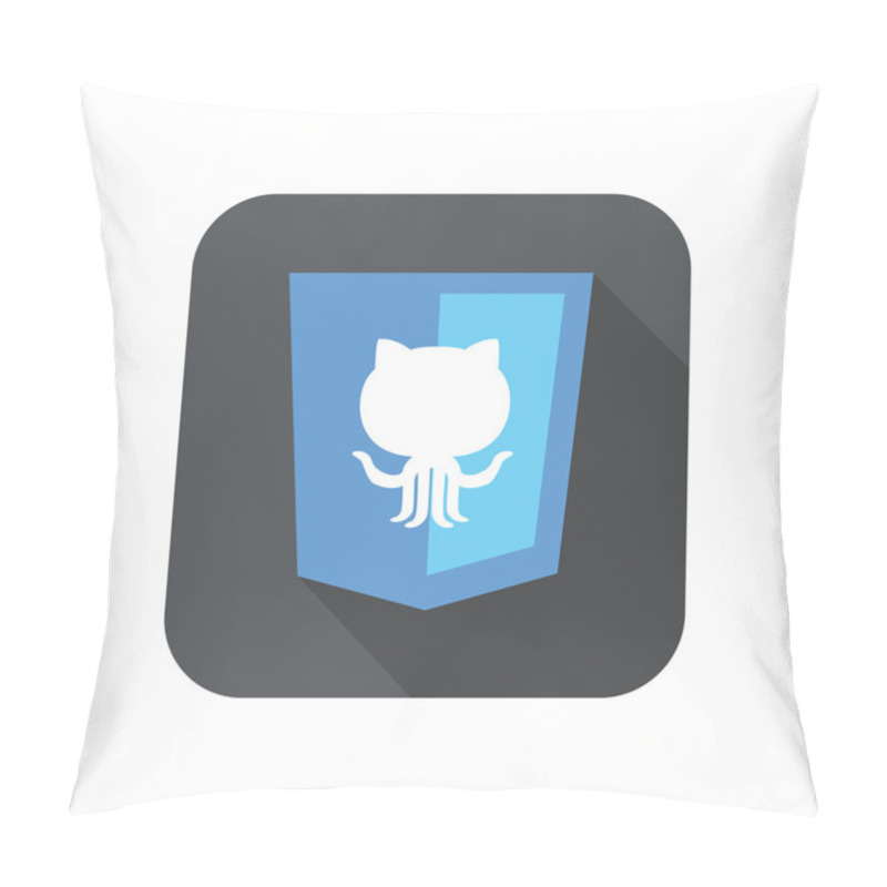 Personality  Vector Web Development Shield Sign - Version Control System. Isolated Icon On White Pillow Covers