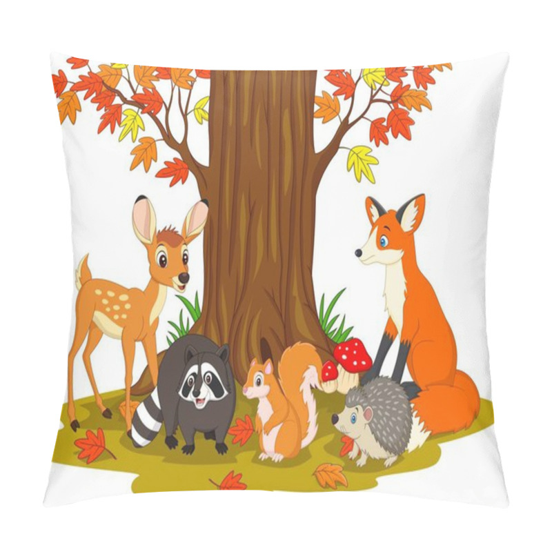 Personality  Cartoon Wild Creatures In The Forest Pillow Covers