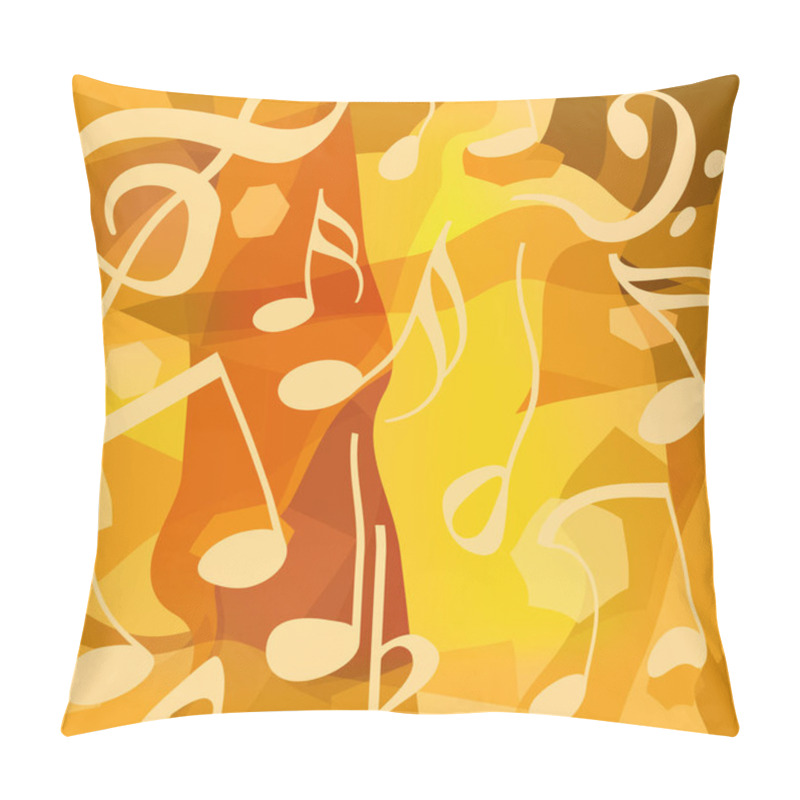 Personality  Abstract Creative Art Music Background With Liquid Musical Notes Pillow Covers