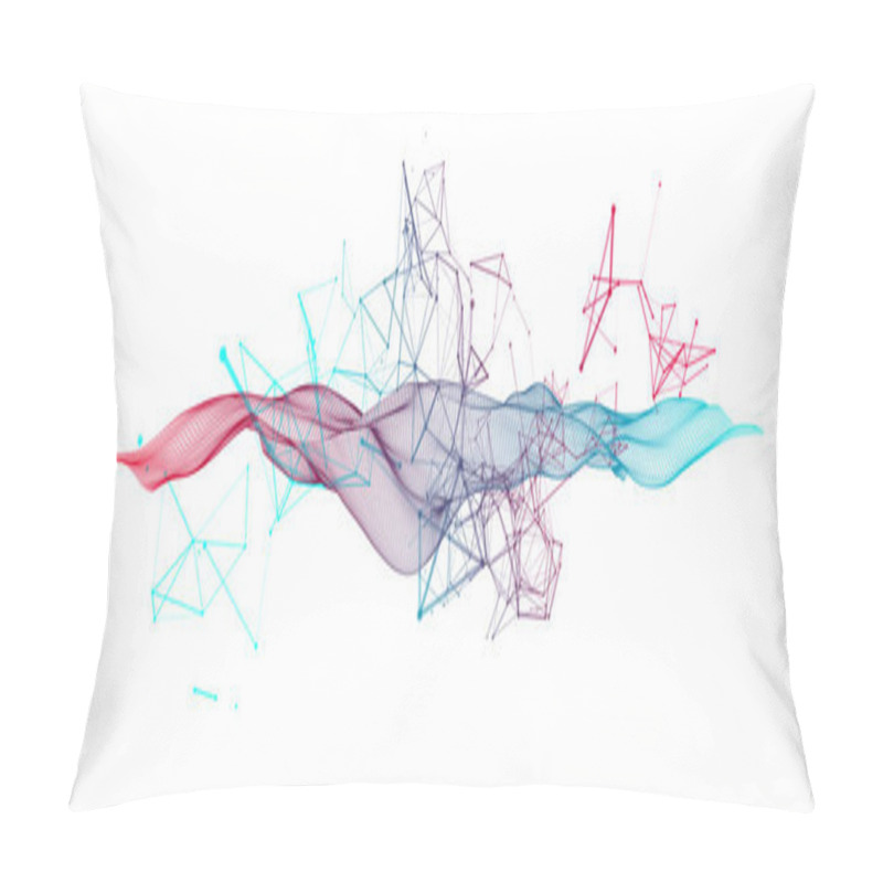 Personality  Polygonal Science Background With Connecting Dots And Lines. Dig Pillow Covers