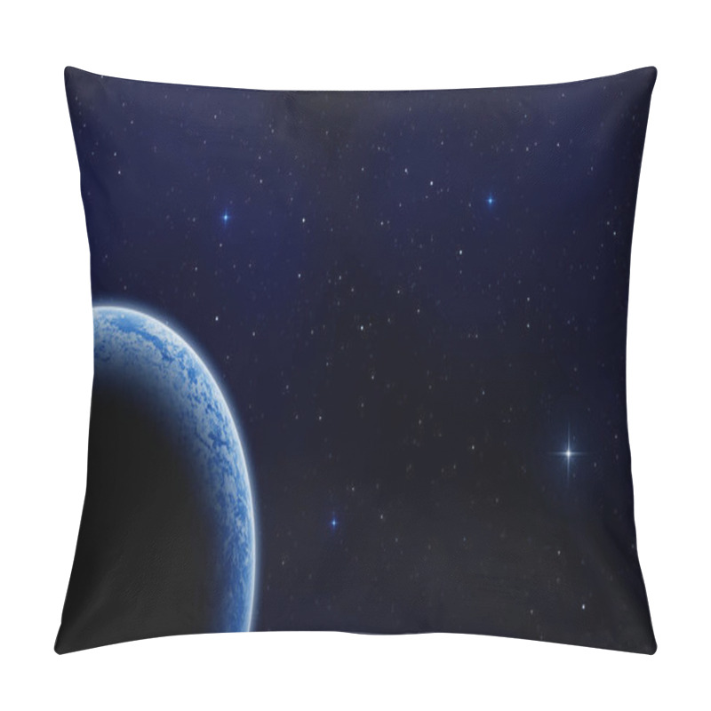 Personality  Our Planet Earth View From Space. Stars And Planet Seen From Dark Space. Universe And Shining Star Background Image. Pillow Covers