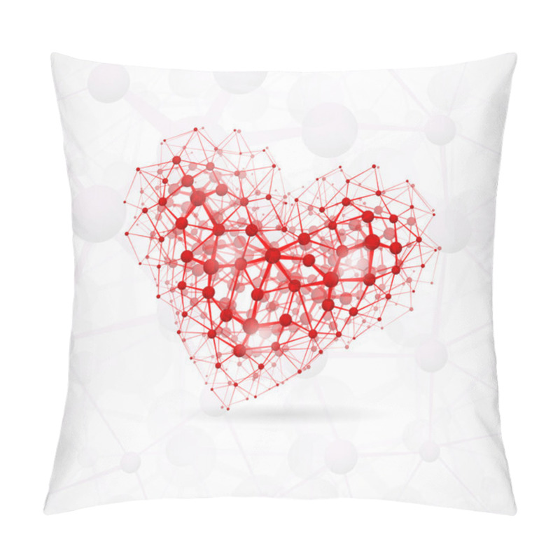 Personality  Molecular Heart Pillow Covers