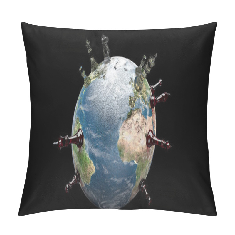 Personality  Earth - White And Red Chess Pawns Pillow Covers