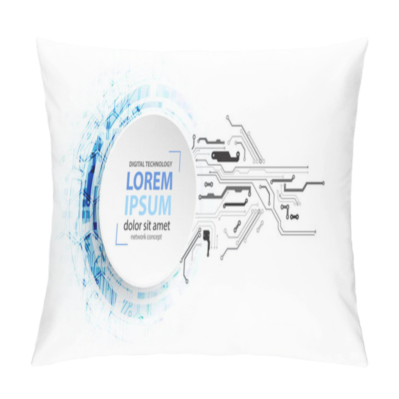 Personality  Vector Illustration, Hi-tech Digital Technology And Engineering Theme Pillow Covers