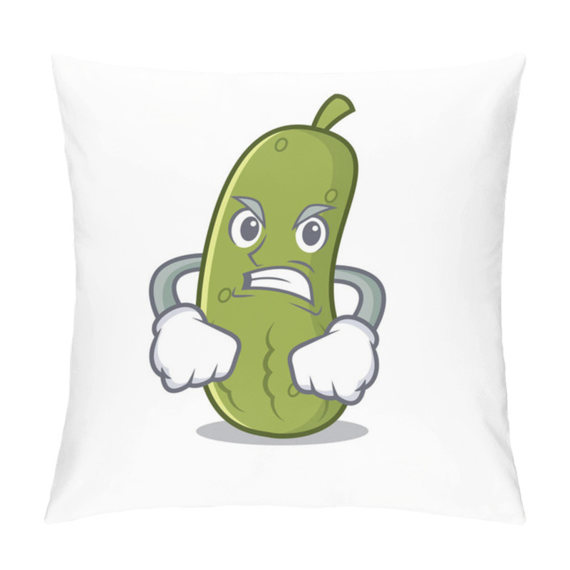 Personality  Angry Pickle Mascot Cartoon Style Pillow Covers