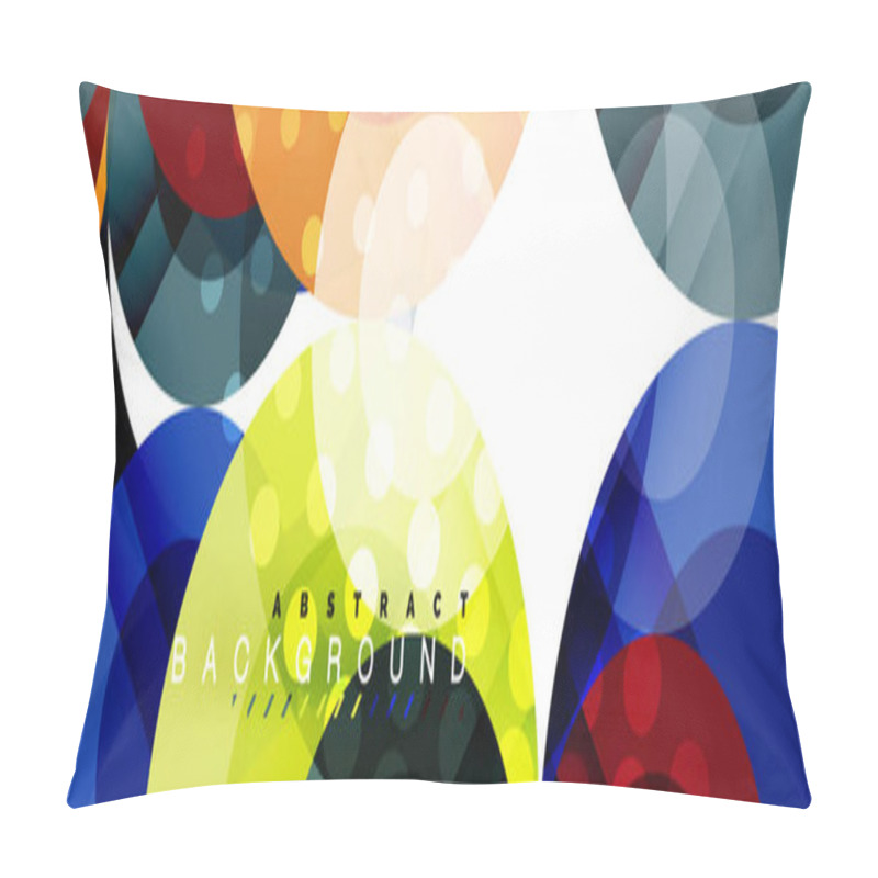 Personality  Overlapping Circles Design Background Pillow Covers