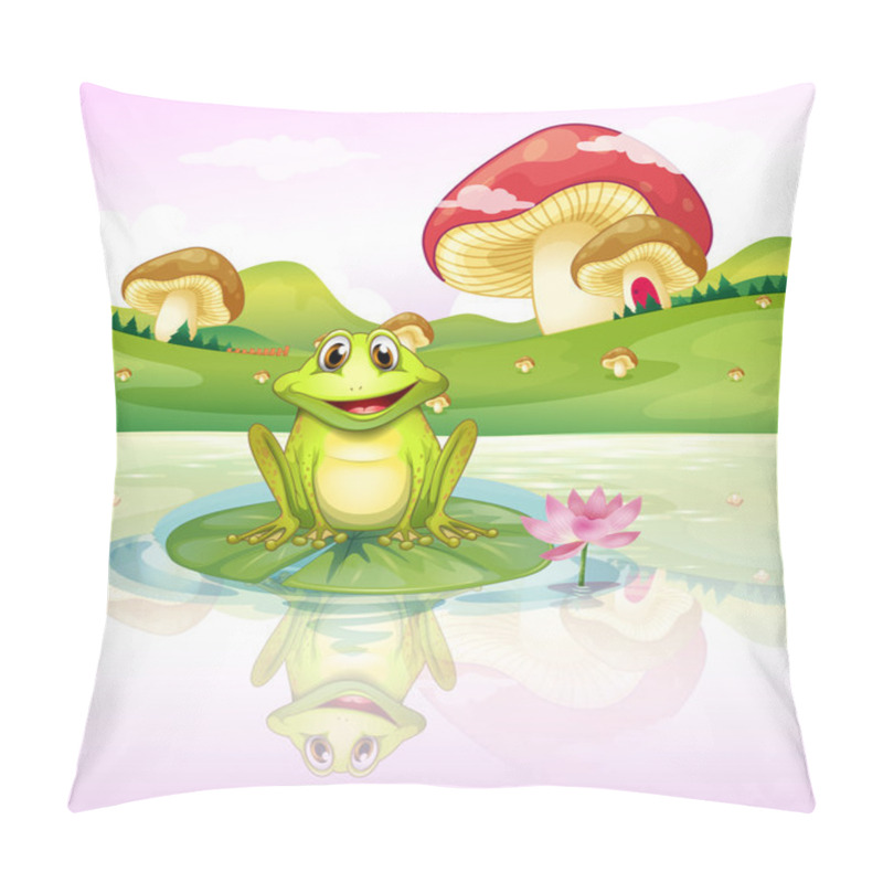 Personality  A Frog Watching His Reflection From The Water Pillow Covers