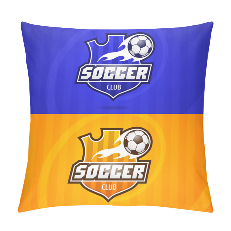 Personality  Background Soccer Club Emblem Pillow Covers