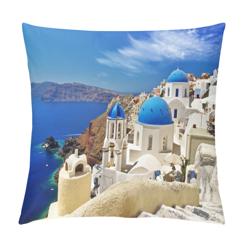 Personality  White-blue Santorini Pillow Covers