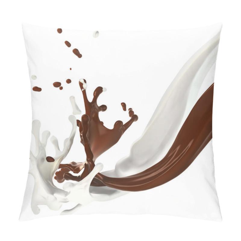 Personality  White Cream And Liquid Chocolate Motion Pillow Covers