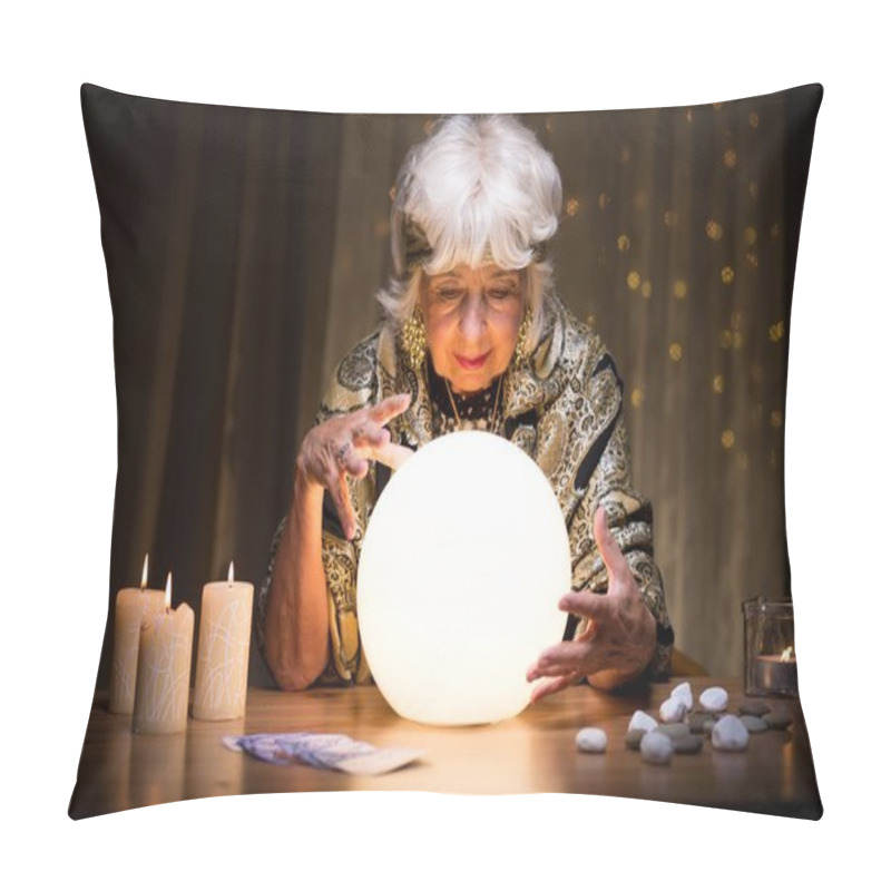 Personality  Foretelling Future From Crystal Ball Pillow Covers