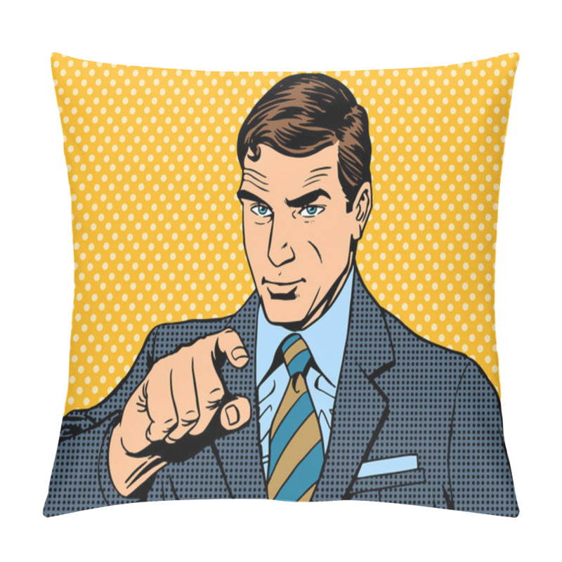 Personality  Businessman Pointing Finger Chose You Pillow Covers