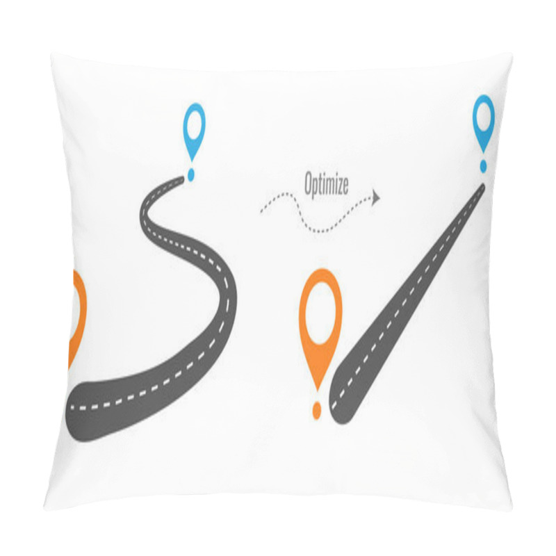 Personality  The Road From Point A To Point B. How To Lay The Optimal And Direct Way.  Pillow Covers