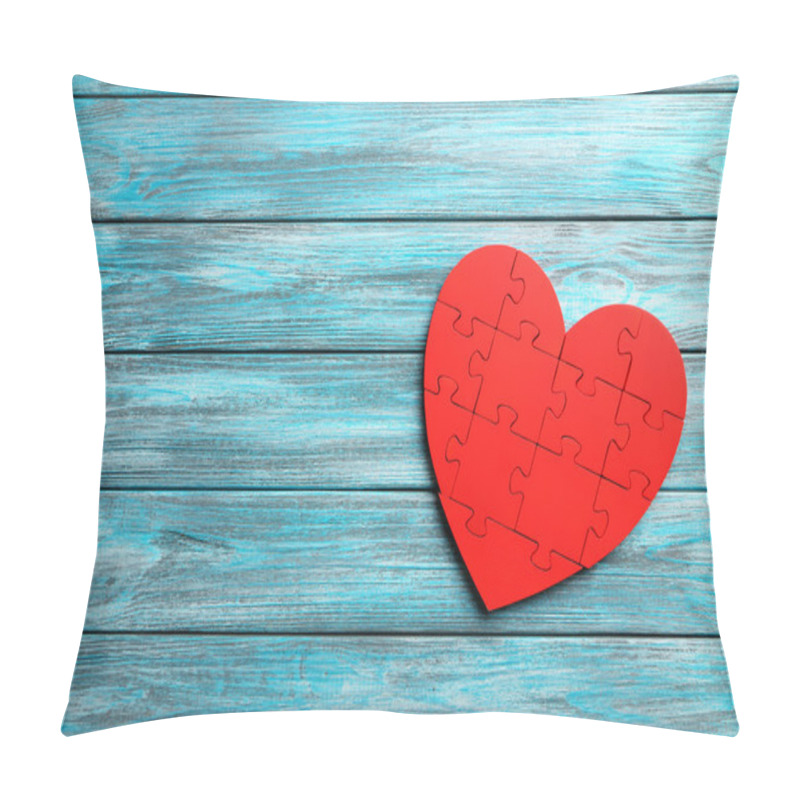 Personality  Red Puzzle Heart Pillow Covers