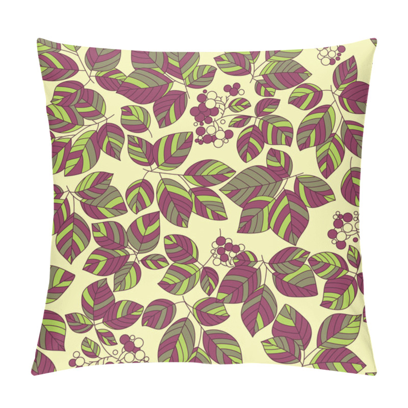 Personality  Seamless Green Leaves Pattern Pillow Covers