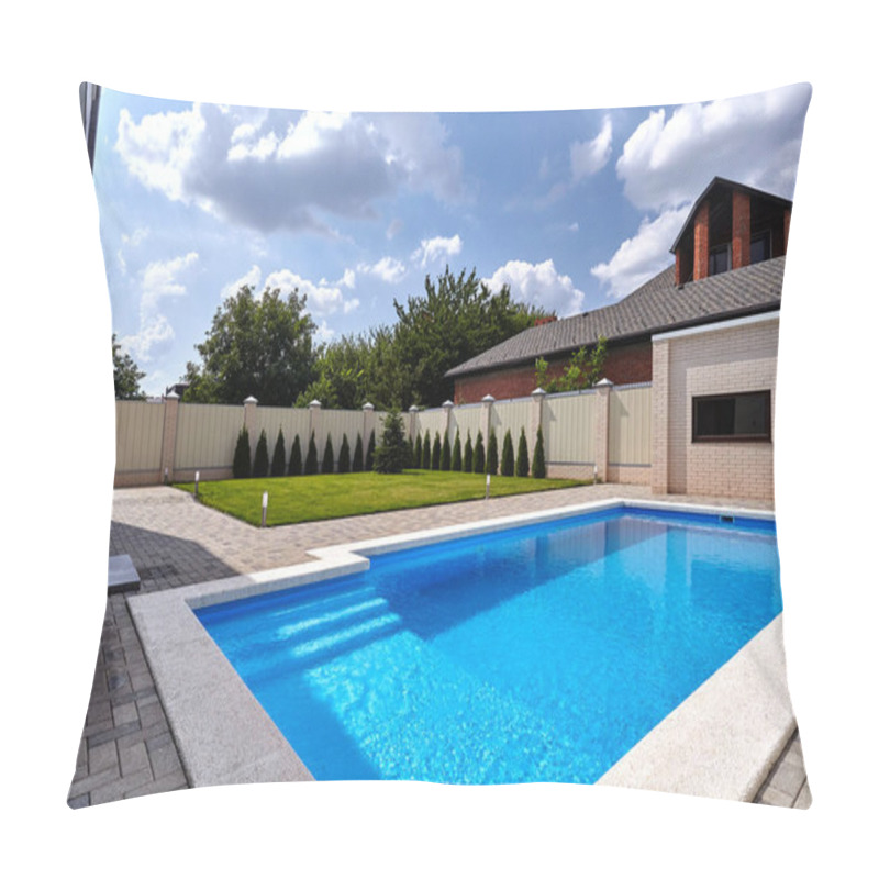 Personality  House With Swimming Pool Indoor Pillow Covers