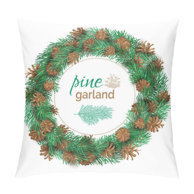 Personality  Christmas Decorative Pine Frame Pillow Covers