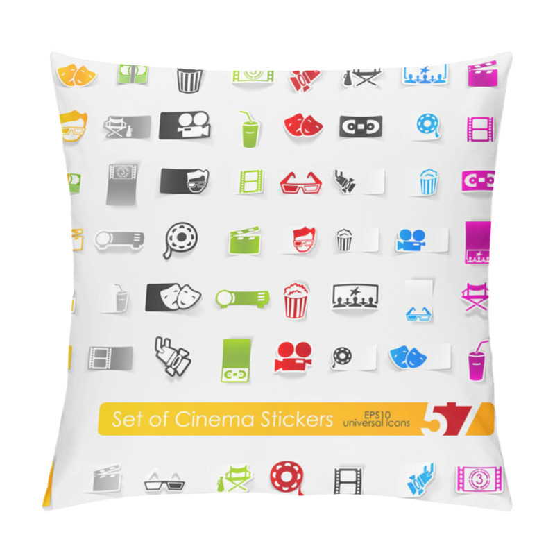 Personality  Set Of Cinema Stickers Pillow Covers