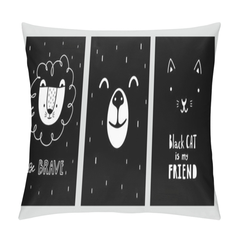 Personality  Black And White Nursery Room Designed Posters. Pillow Covers