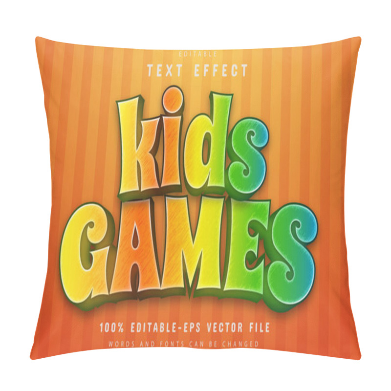 Personality  Kids Game Text Effect Editable Pillow Covers