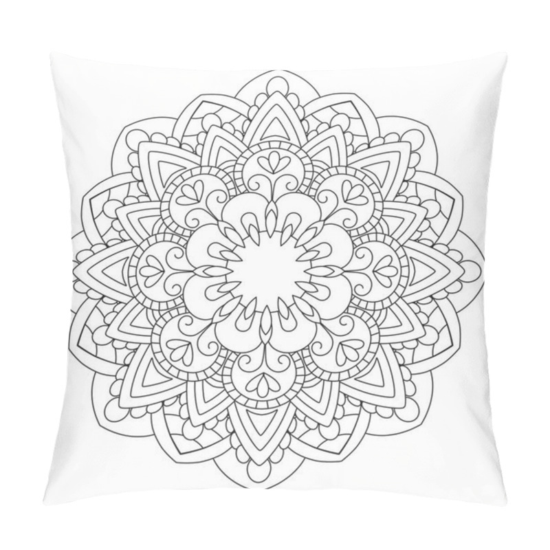 Personality  Flower Mandala Vector Illustration Pillow Covers