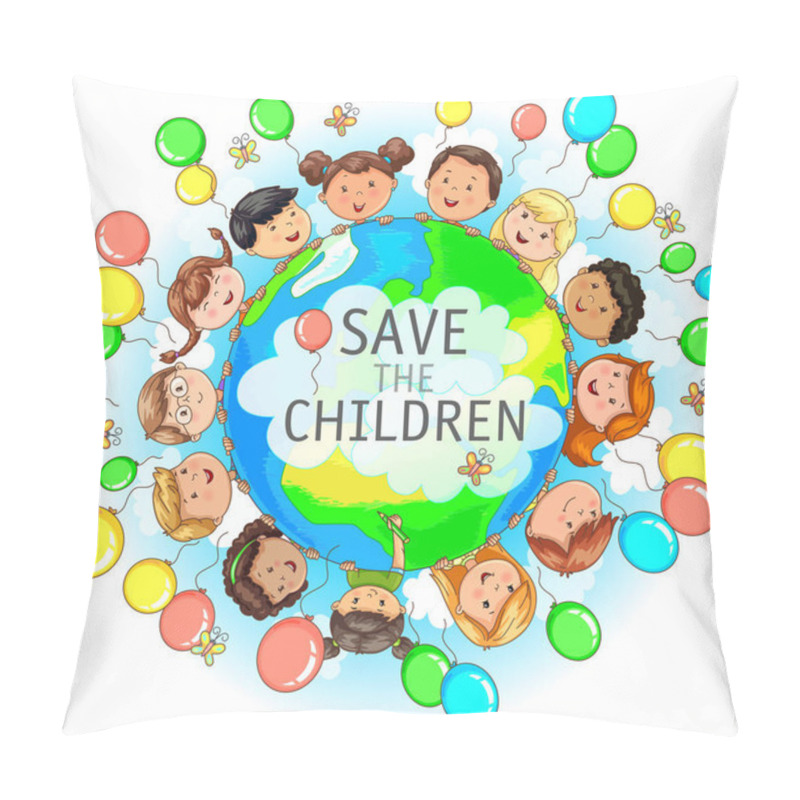 Personality  Save The Bright Children Illustration Pillow Covers