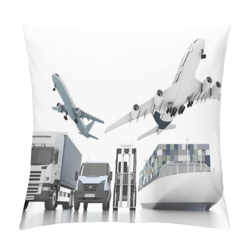 Personality  3d World Wide Cargo Transport Concept Pillow Covers