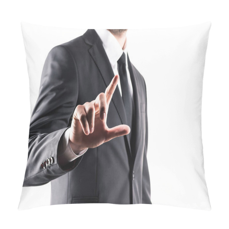 Personality  Businessman Pointing With Finger   Pillow Covers