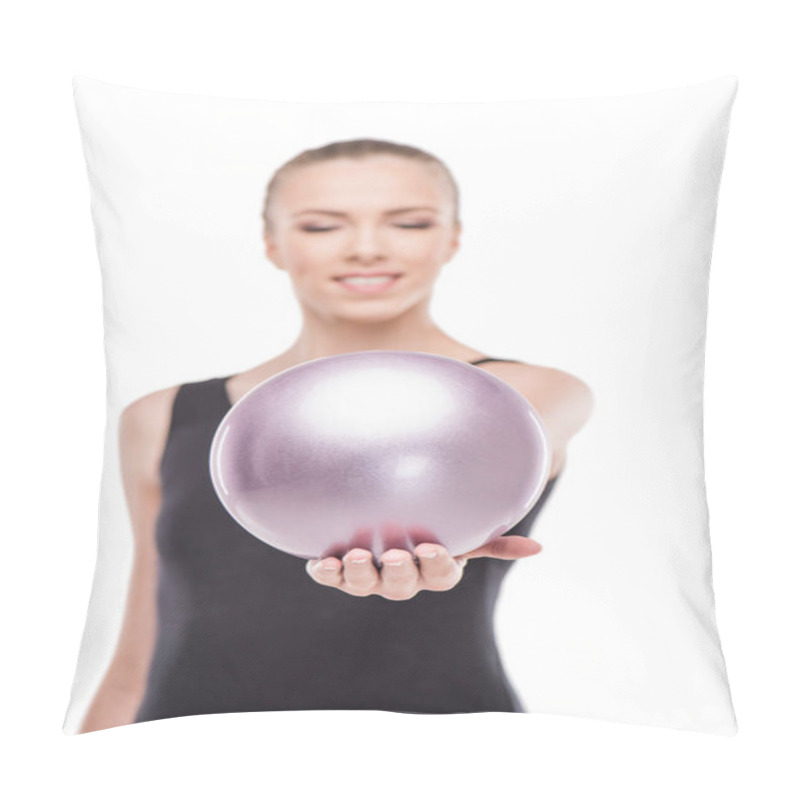 Personality  Rhythmic Gymnast With Ball  Pillow Covers