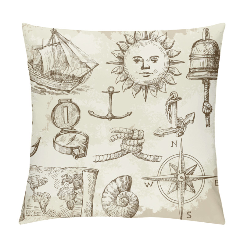 Personality  Geographical Elements Of Design Pillow Covers