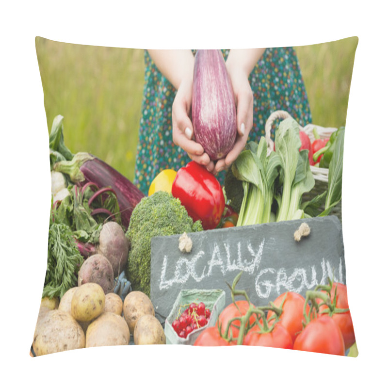 Personality  Female Hands Holding An Aubergine Pillow Covers