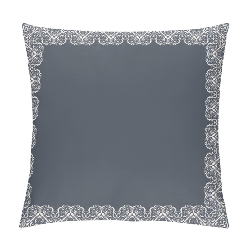 Personality  Vector Fine Floral Square Frame. Pillow Covers