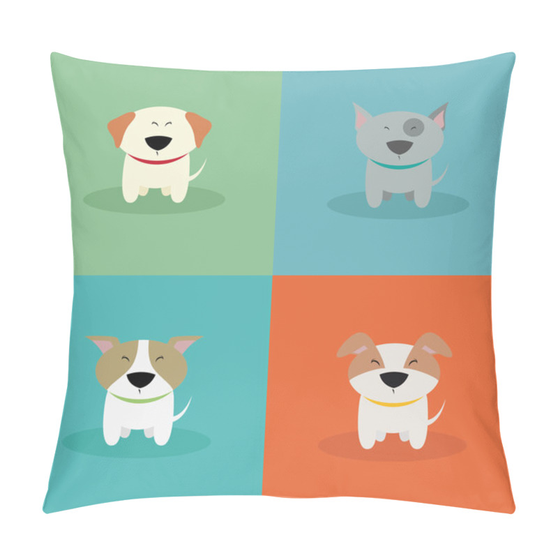 Personality  Cute Cartoon Dogs Pillow Covers