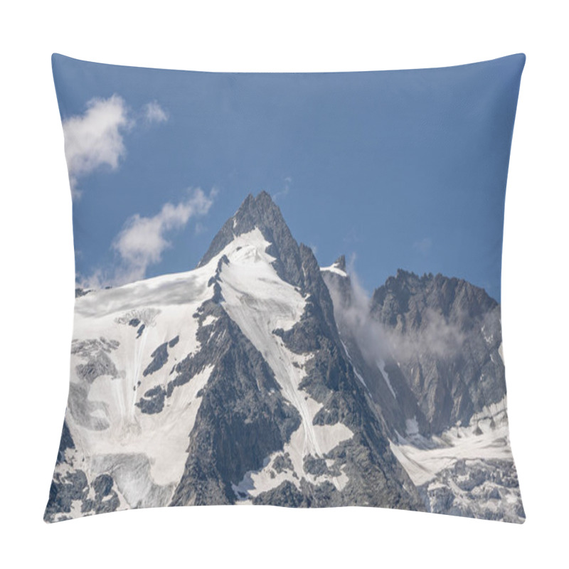 Personality  Snowy Top Of Grossglockner Mountain Summit In Austria Summer Afternoon Pillow Covers