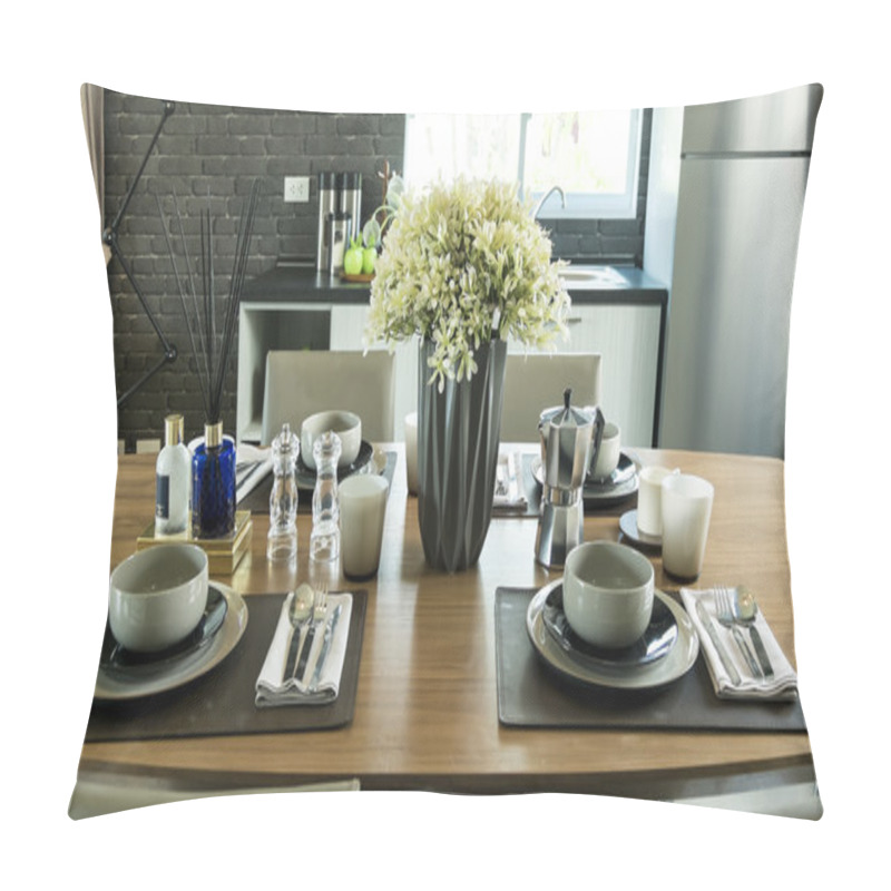 Personality  Ceramic Tableware On The Table Pillow Covers