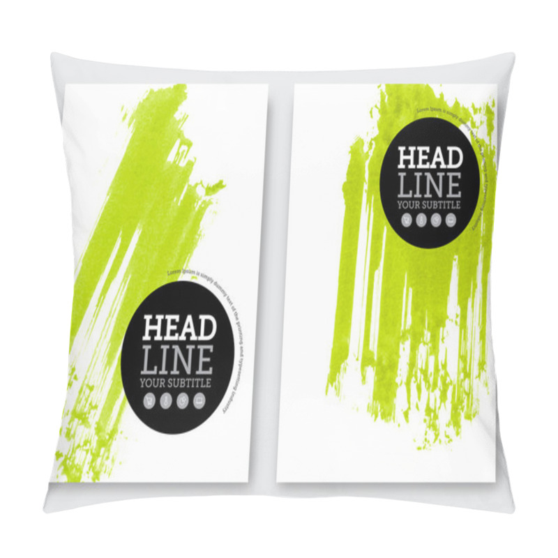 Personality  Brochure Design Template Pillow Covers