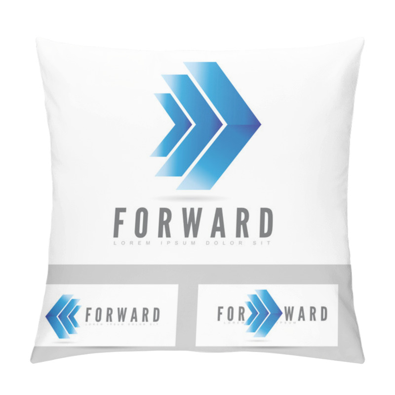 Personality  Blue Forward Logo Arrow Pillow Covers