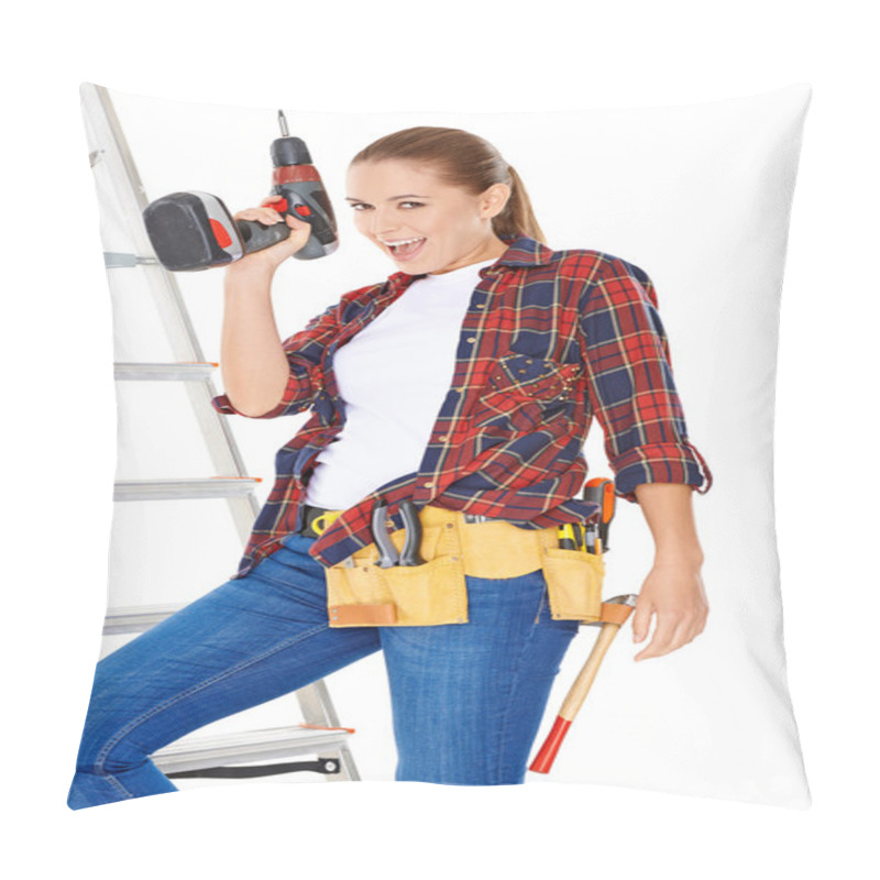 Personality  Confident Happy DIY Handy Woman Pillow Covers