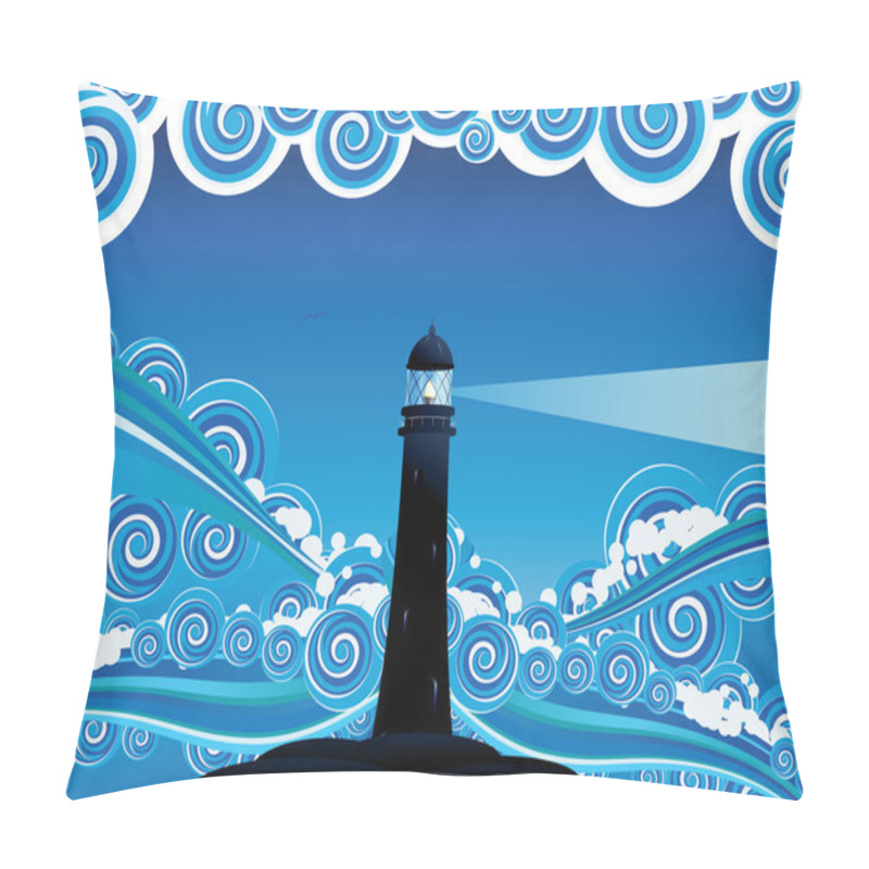 Personality  Lighthouse In The Sea Pillow Covers