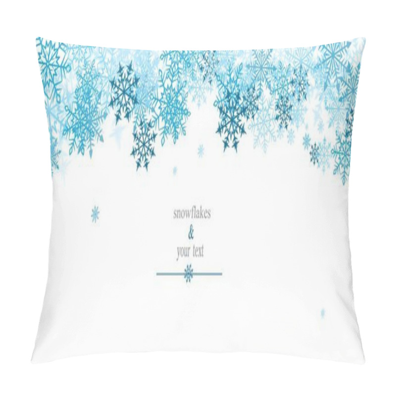 Personality  Winter Print With Blue Snowflakes Pillow Covers