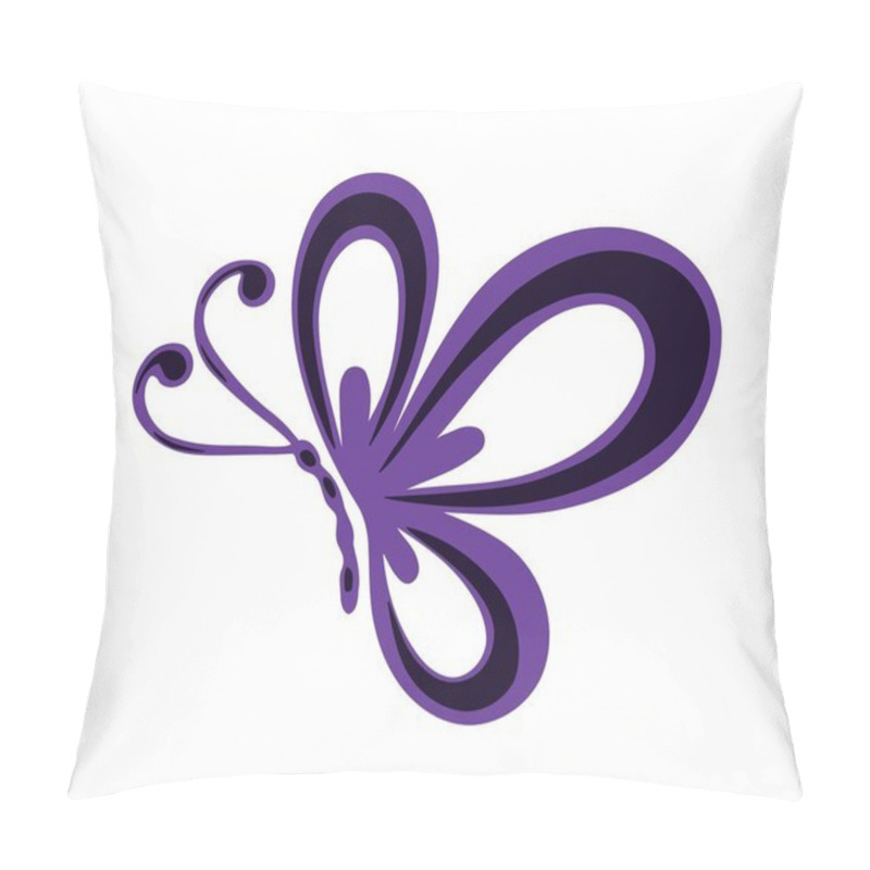 Personality  Black Violet Vector Flying Butterfly Outline Silhouette Tattoo Drawing Illustration,beautiful Stencil.Plotter Laser Cutting.T Shirt Print Design.Vinyl Wall Sticker Decal.Cut.Spa Logo Design.Cricut.. Pillow Covers