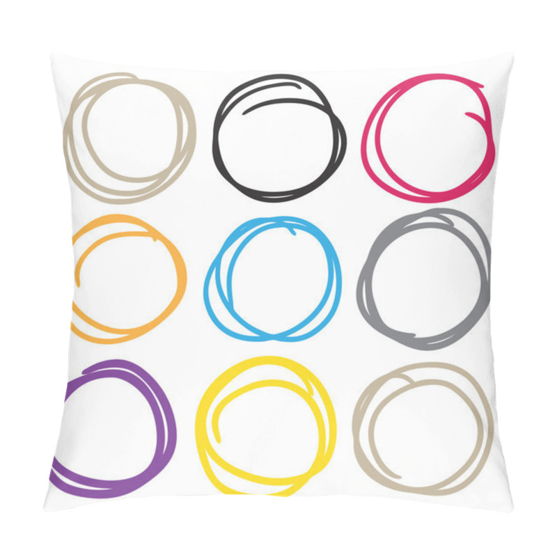 Personality  Vector Set Oval Circles Pillow Covers