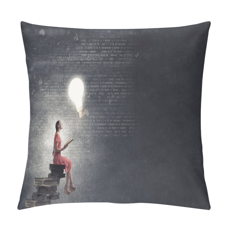 Personality  Woman In Dress With Book Pillow Covers