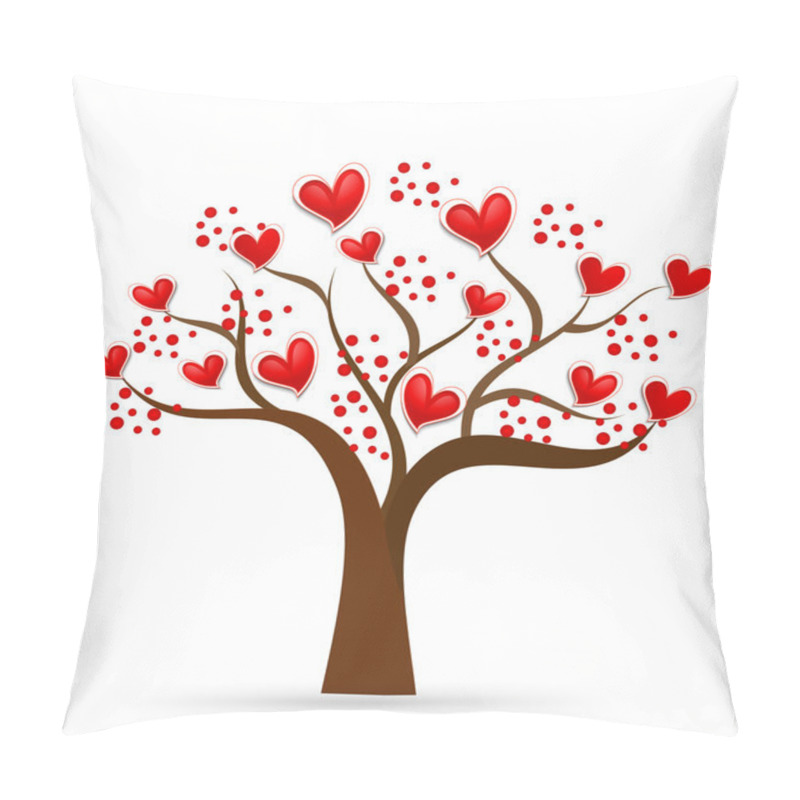 Personality  Tree Of Love Valentines Hearts Logo Pillow Covers