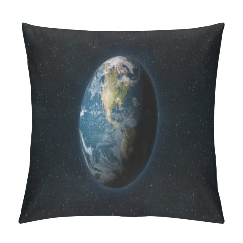 Personality  Realistic Earth From Space Centered On North America Pillow Covers